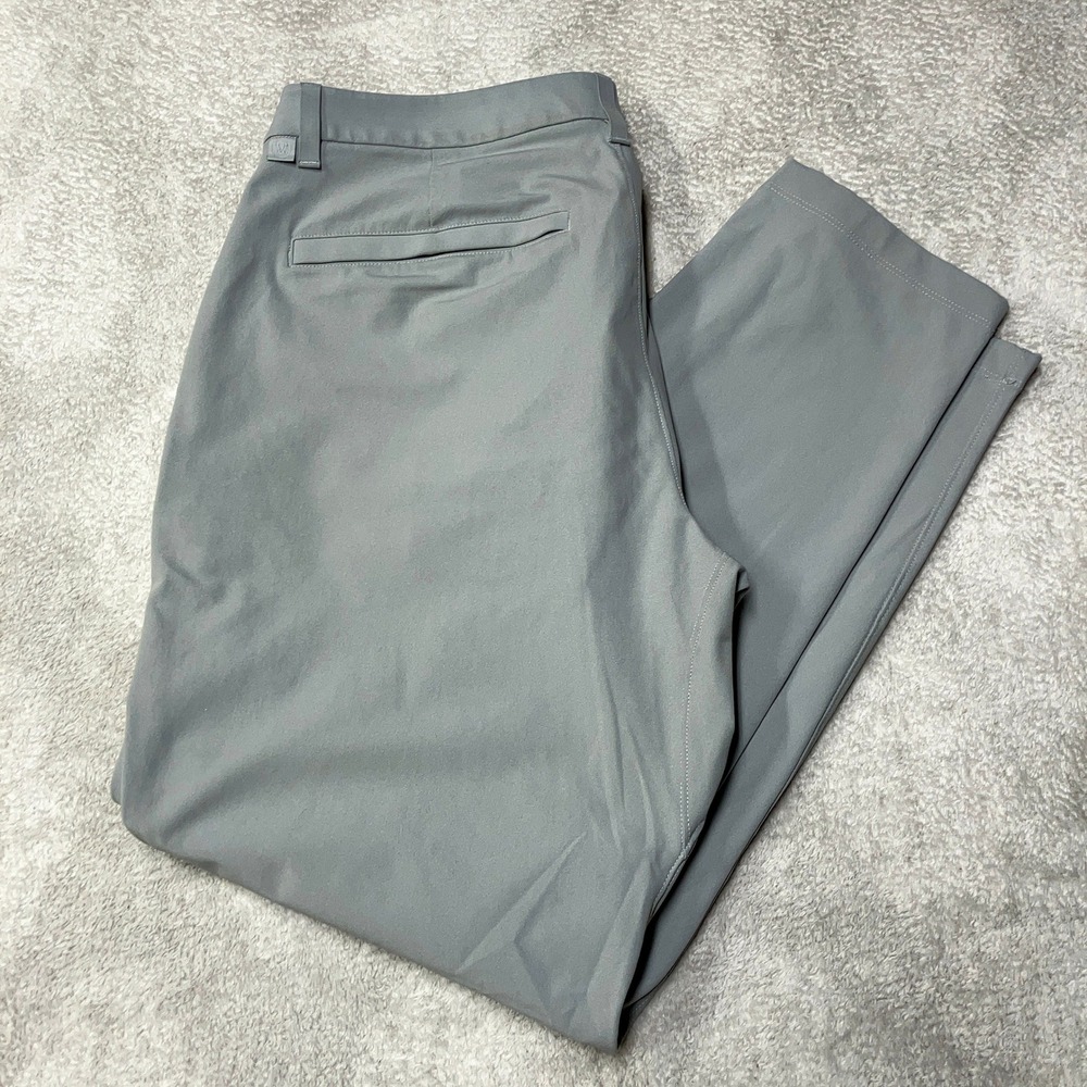 Lululemon Commission Slim Fit Pants Light Gray Warpstreme LM5AQYS Mens 35x32